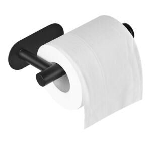 Matte Black Metal Self Adhesive Thermal Printer Label Holder ( TP/Toilet Paper)
